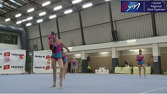 Gymnastique GR Ensemble : en National Ensemble 17ans et moins, le Club d'ODOS se classe 1er le 19 mars 2016 à Toulouse